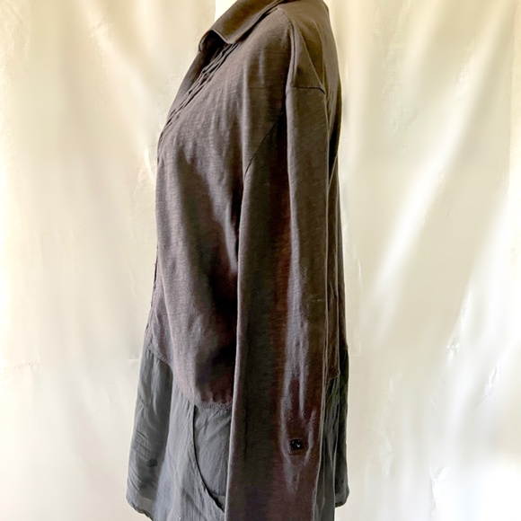 Anthropologie Meadow Rue Button Down Pucked Long Sleeve Blouse Size Large - Picture 5 of 7